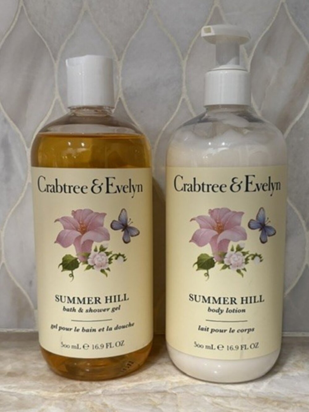 Crabtree Evelyn Summer Hill Body Lotion & Bath & Shower Gel 16.9 oz New